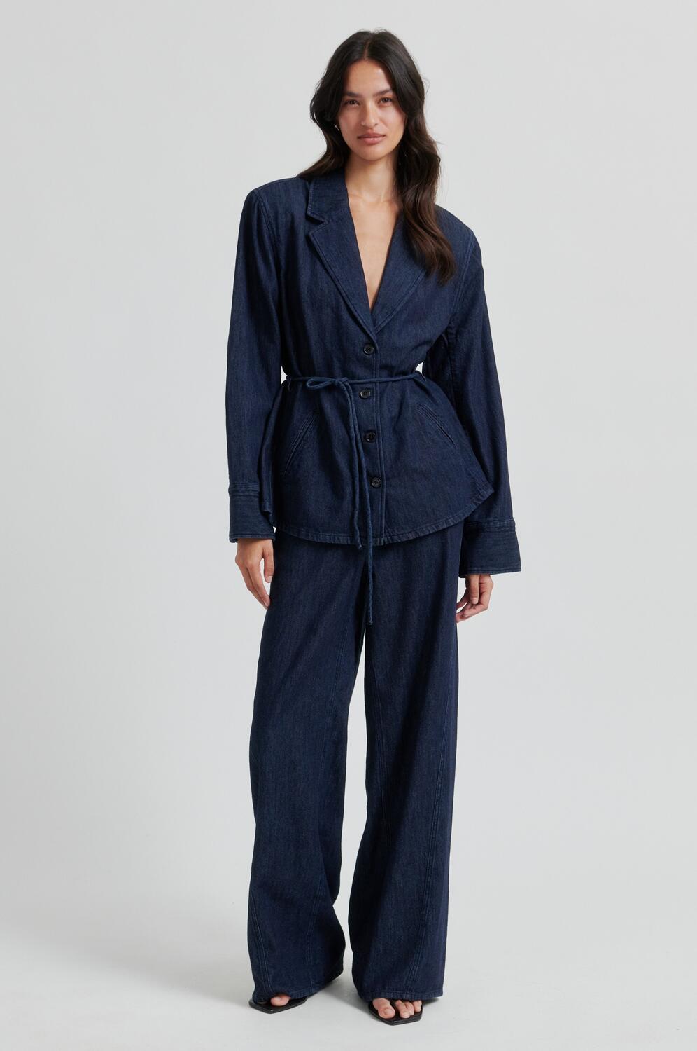 Olane denimblazer - Dark blue denim